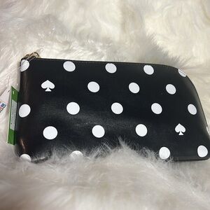 Kate Spade Black and White Polka Planner  Accessory Pouch. P31